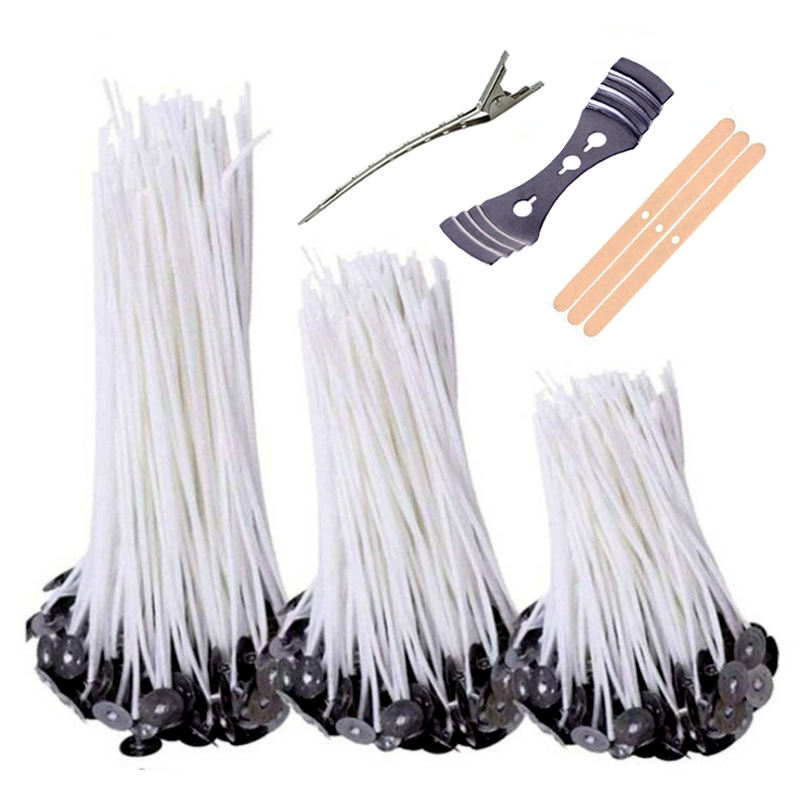 Soy Wax Pillar Blend - 103pcs Waxed Cotton Candle Wicks Set
