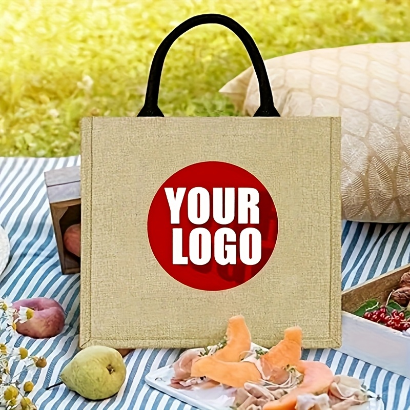 Jute Bag Packaging - Custom Jute Tote Bag Personalized Large