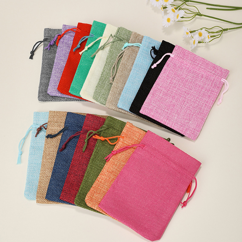Jute Bag Packaging - 10/5Pcs Natural Jute Gift Bags Handmade