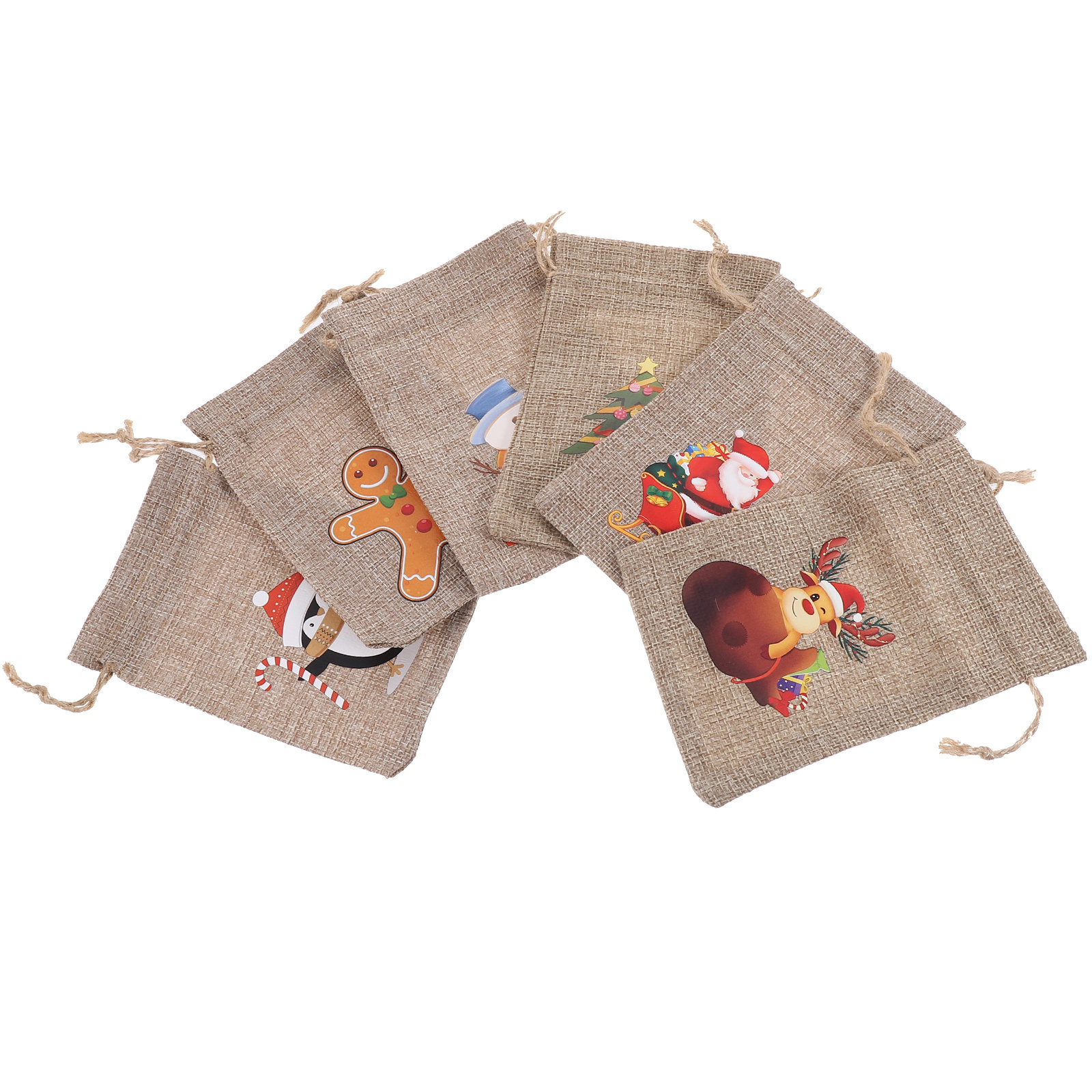 Jute Bag Packaging - Christmas Gift Bag Set C y