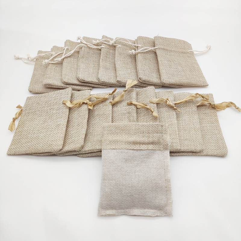 Jute Bag Packaging - 50pcs Jute Gift Bags Linen Sack