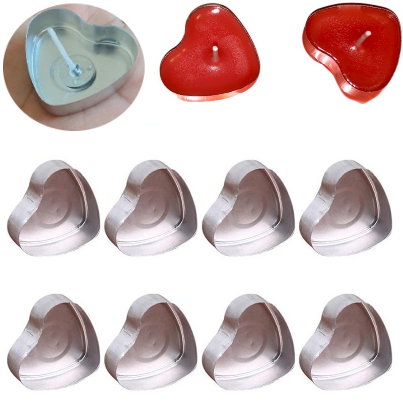 100 Sets Heart shaped Empty Al - Candle Making Business ulasan dan harga