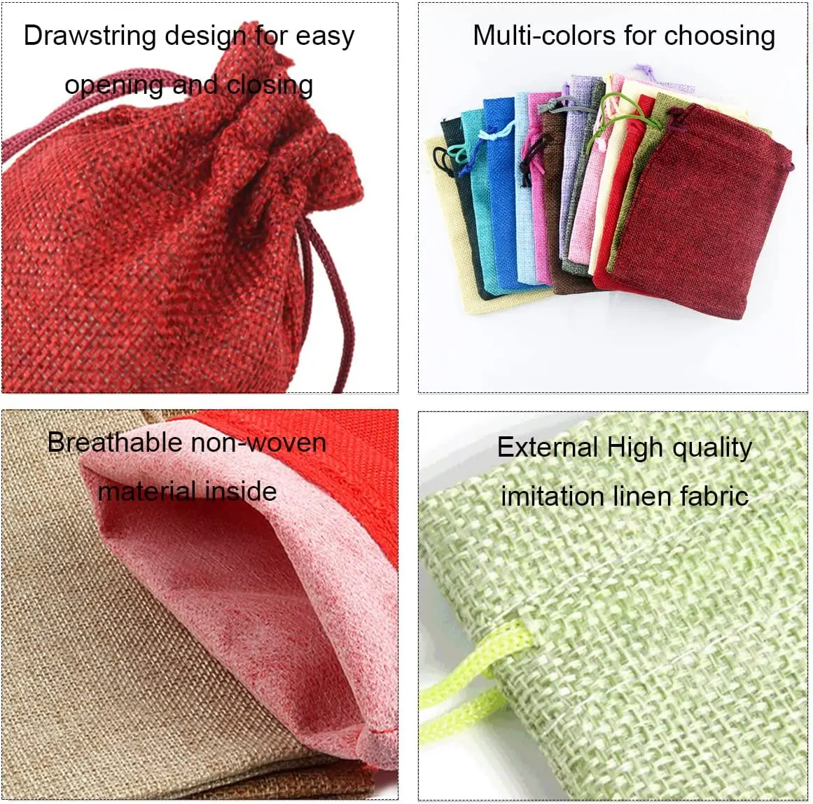10/5Pcs Jute Drawstring Natura - Jute Bag Packaging ulasan dan harga
