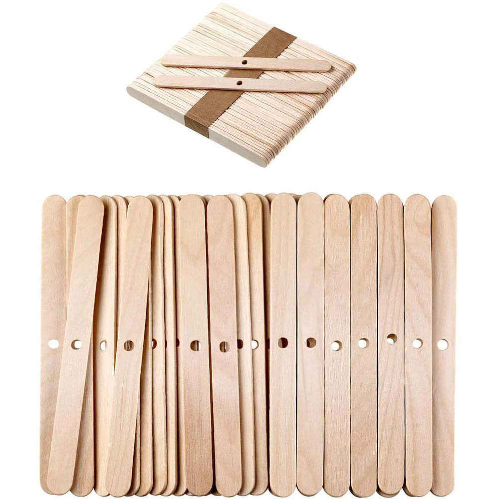 50pcs Wooden Wax Core Holder S - Soy Wax Pillar Blend ulasan dan harga
