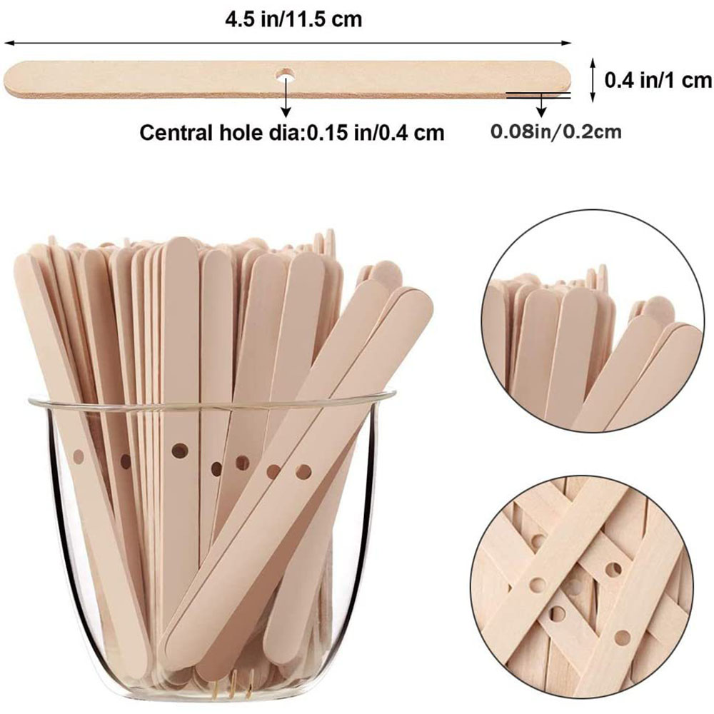 50pcs Wooden Wax Core Holder S - Soy Wax Pillar Blend ulasan dan harga