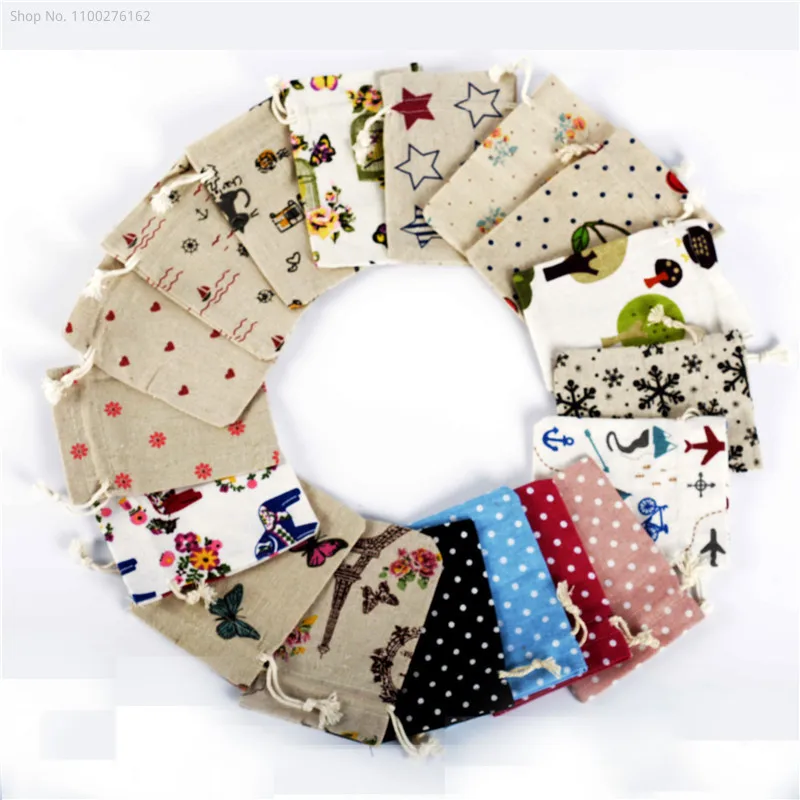 100pcs Small Cloth Bag Cotton  - Jute Bag Packaging ulasan dan harga