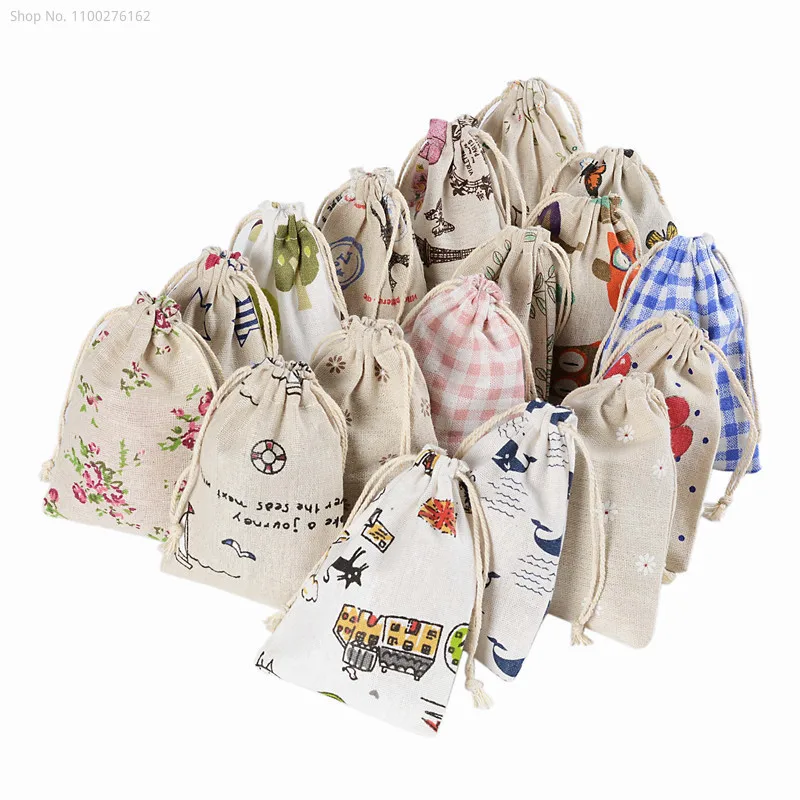 100pcs Small Cloth Bag Cotton  - Jute Bag Packaging ulasan dan harga