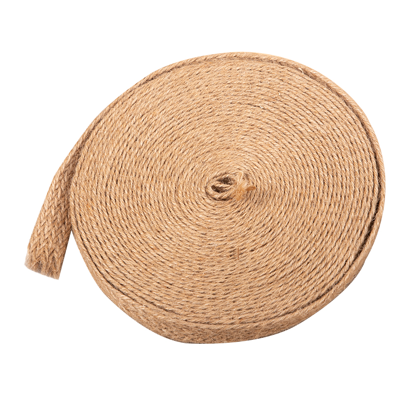 10M/Roll Flat Braided Jute Cor - Jute Bag Packaging ulasan dan harga