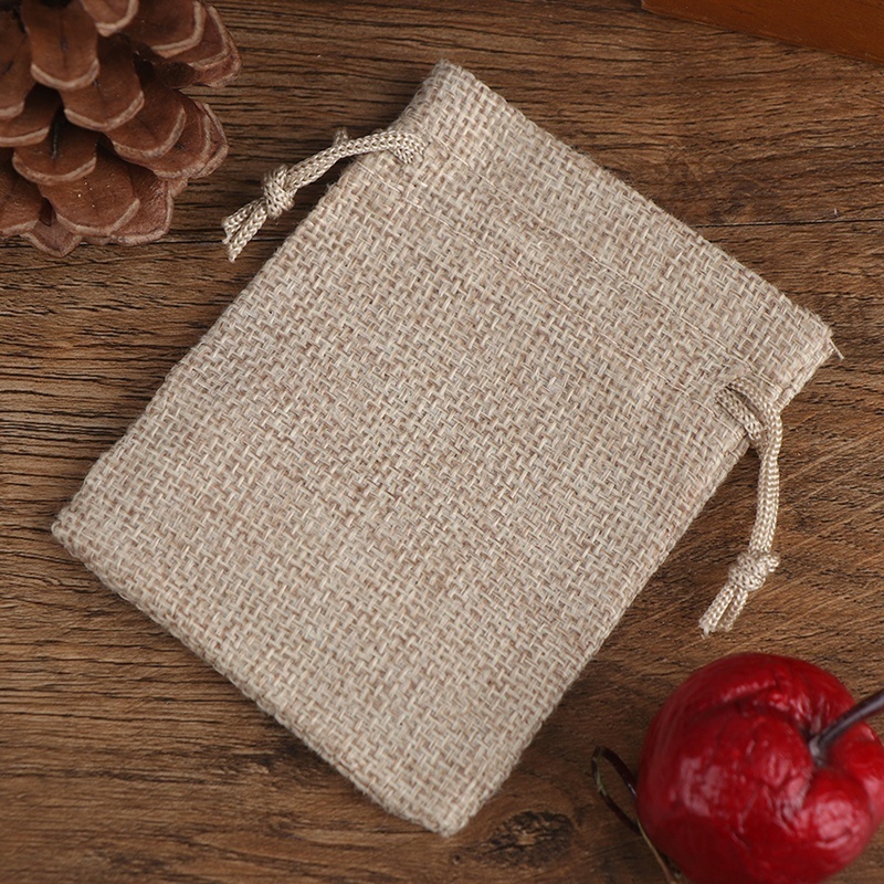 50PCS 13X18/10X15/9X12/7X9CM D - Jute Bag Packaging ulasan dan harga