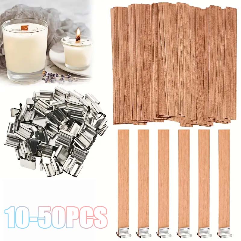 Natural Wooden Candle Wicks wi - Soy Wax Pillar Blend ulasan dan harga