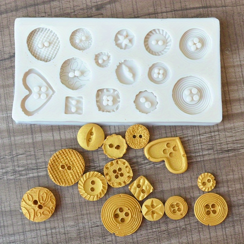 Buttons Shape Silicone Mold Si - Candle Making Business ulasan dan harga