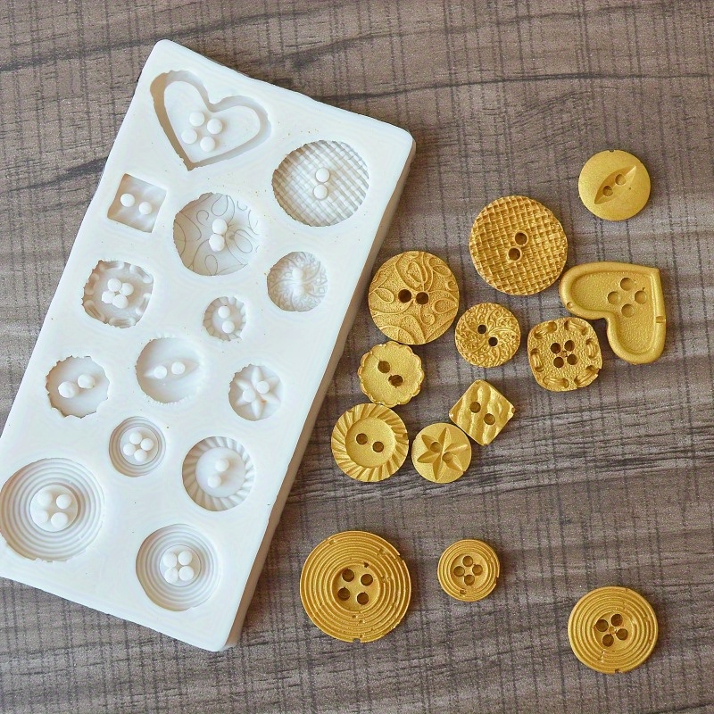 Buttons Shape Silicone Mold Si - Candle Making Business ulasan dan harga
