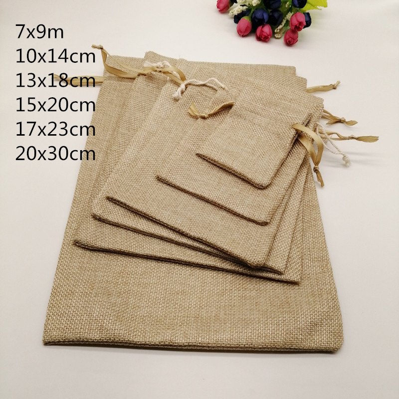 5pcs Fabric Jute Bags Gift Pac - Jute Bag Packaging ulasan dan harga