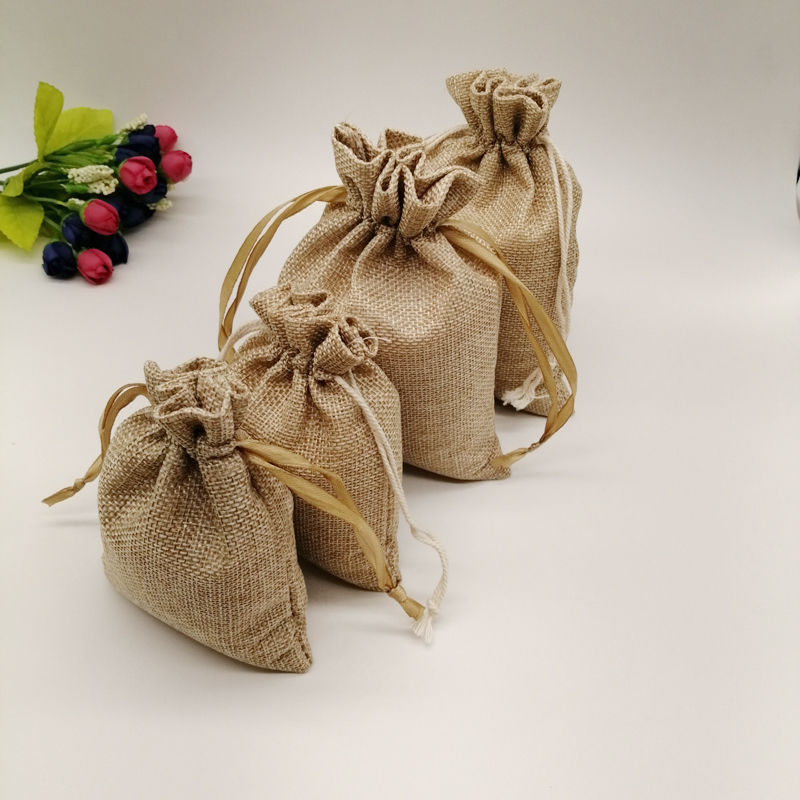 5pcs Fabric Jute Bags Gift Pac - Jute Bag Packaging ulasan dan harga