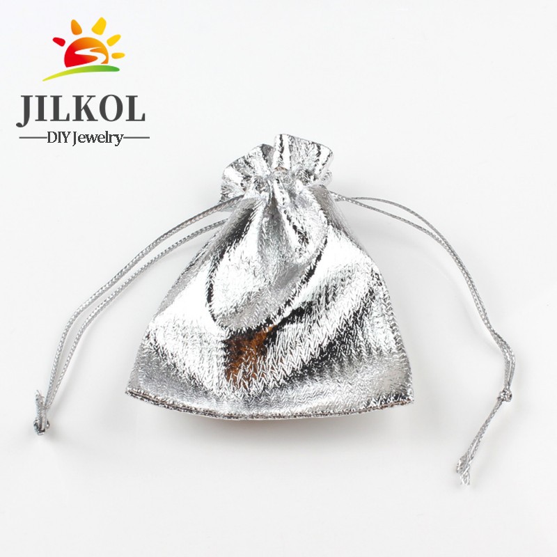 50Pcs/lot 7x9cm 9x12cm Gold Co - Jute Bag Packaging ulasan dan harga