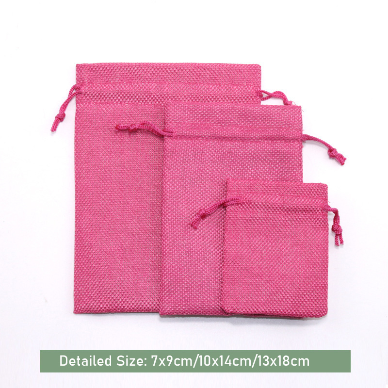 10/5Pcs Natural Jute Gift Bags - Jute Bag Packaging ulasan dan harga