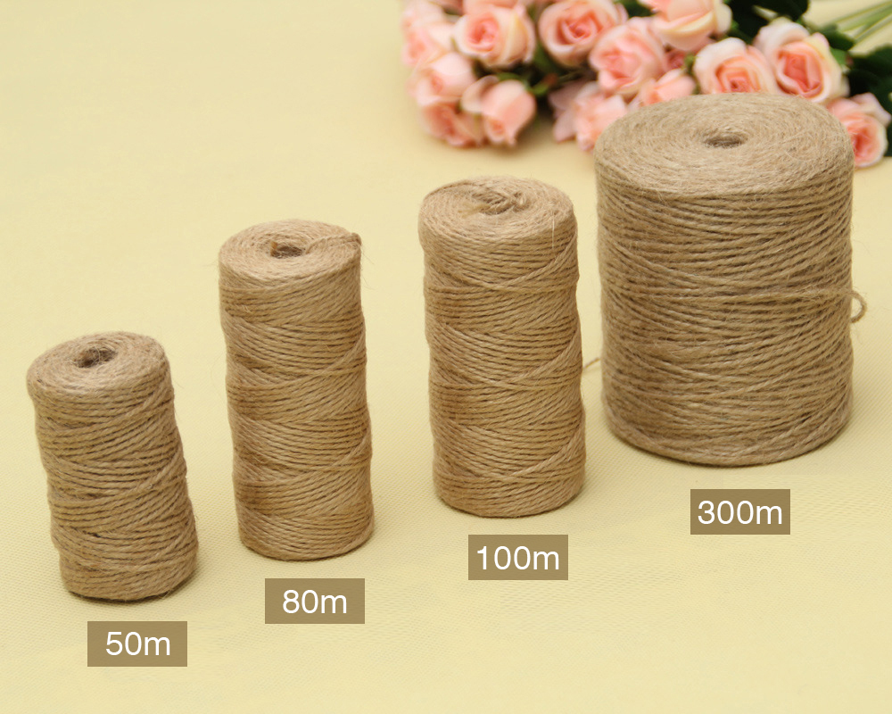 50/80/100Meters Natural Vintag - Jute Bag Packaging ulasan dan harga
