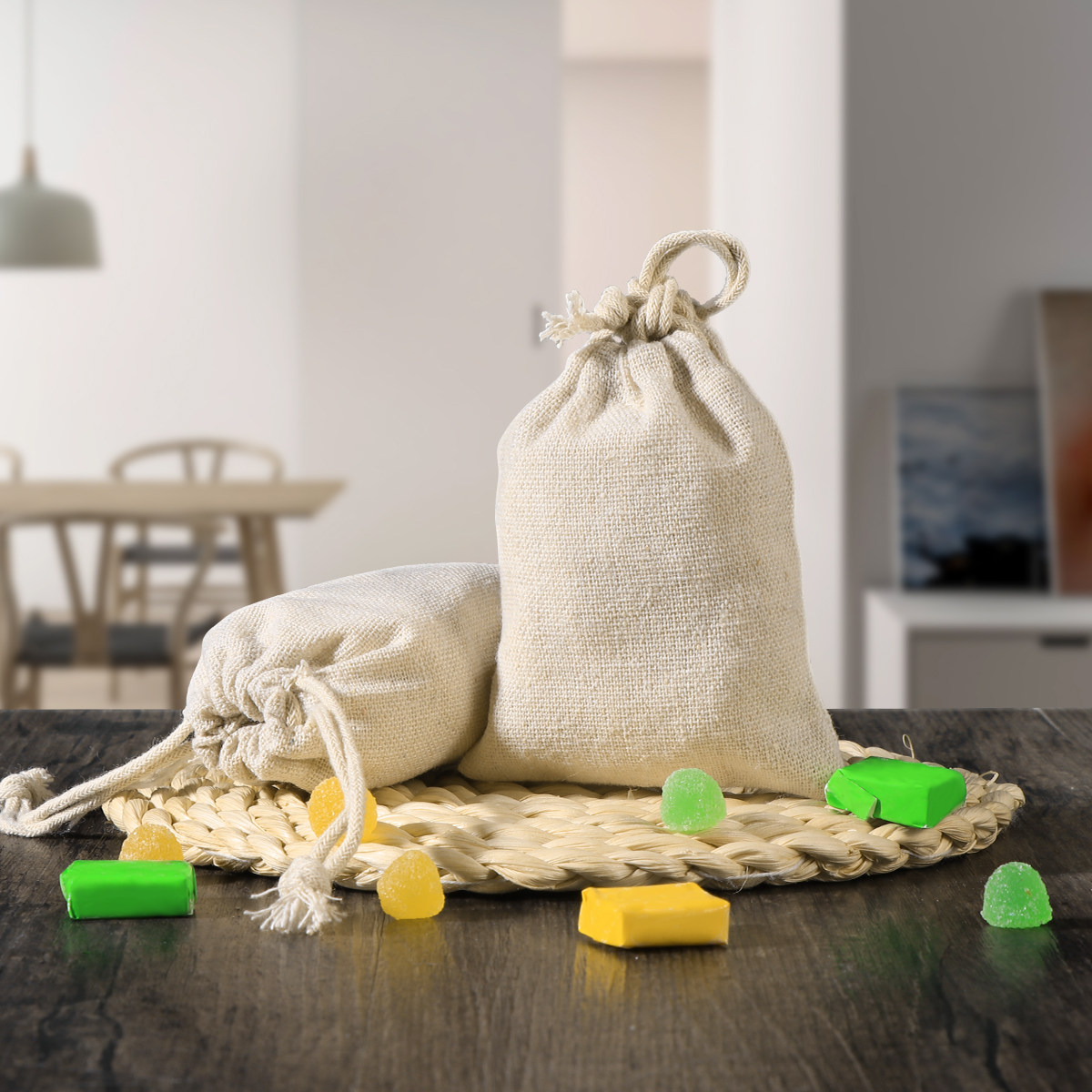 10Pcs Strong Reusable Jute Lin - Jute Bag Packaging ulasan dan harga