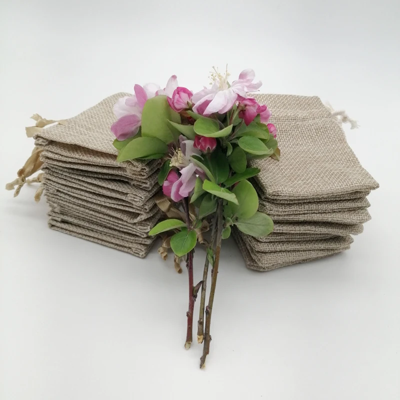 100pcs Silk Ribbon Cotton Jute - Jute Bag Packaging ulasan dan harga