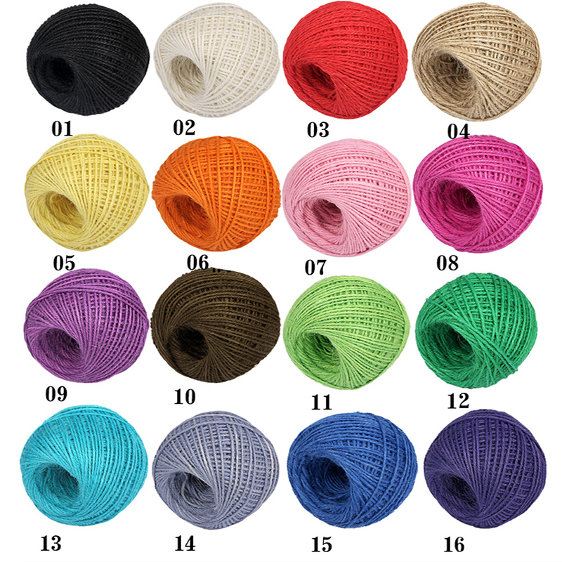 DIY Natural 2mm 50M/Roll Color - Jute Bag Packaging ulasan dan harga