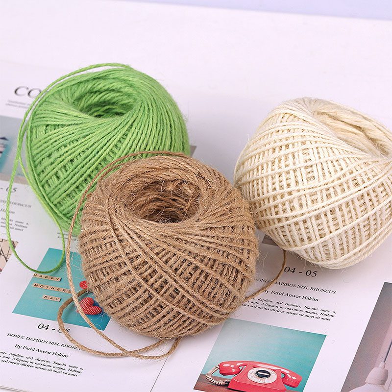 DIY Natural 2mm 50M/Roll Color - Jute Bag Packaging ulasan dan harga