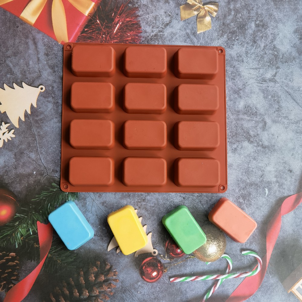 12 Cavity Square Silicone Soap - Candle Making Business ulasan dan harga