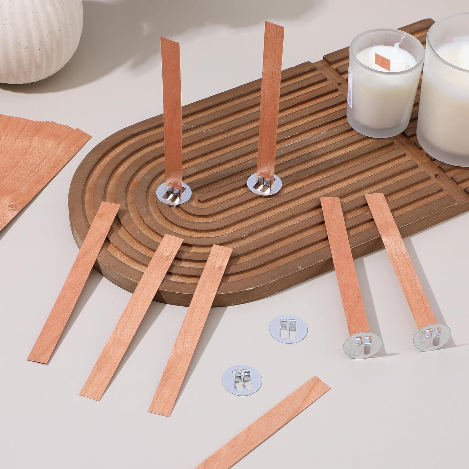 60Pcs Wood Wicks for Candles M - Soy Wax Pillar Blend ulasan dan harga