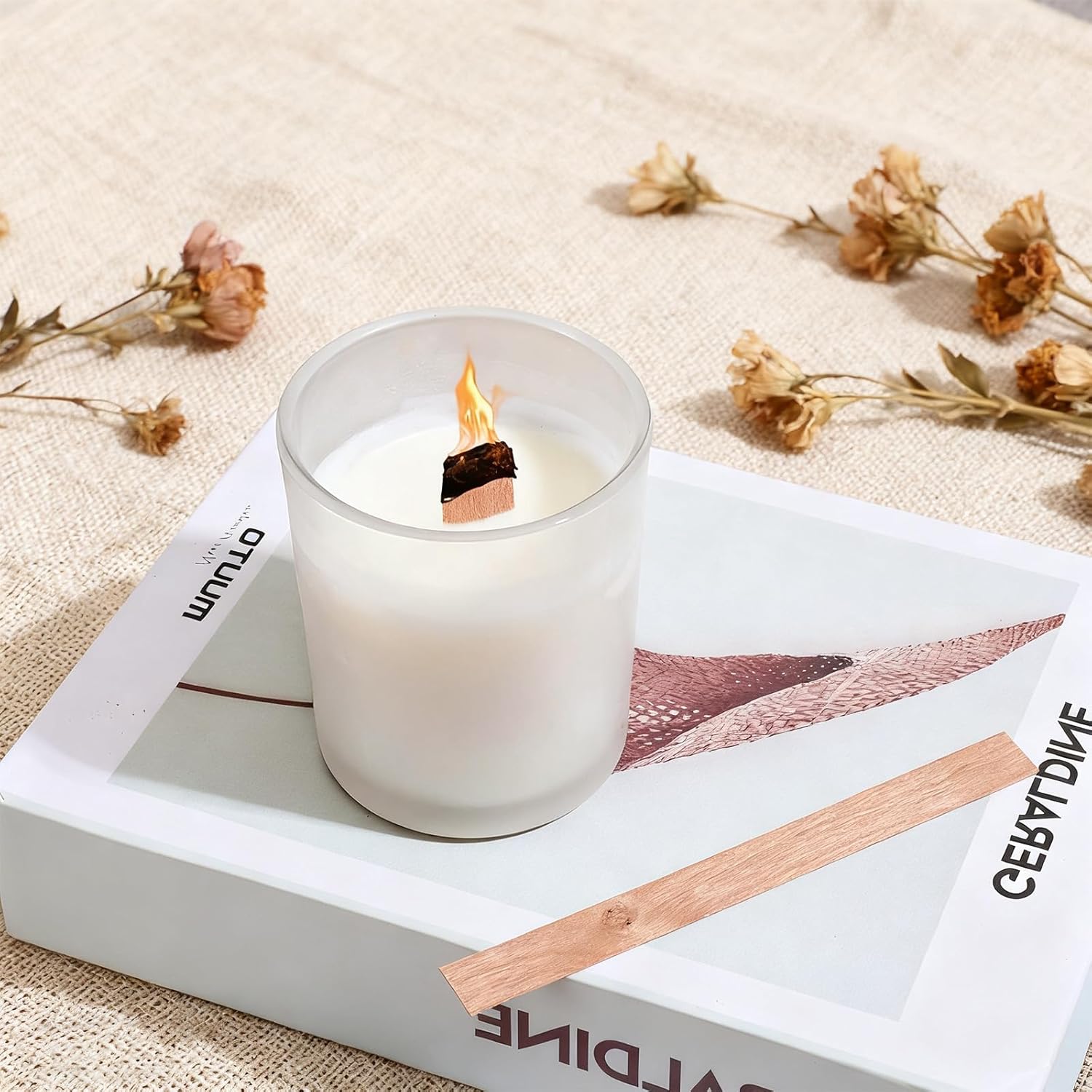 60Pcs Wood Wicks for Candles M - Soy Wax Pillar Blend ulasan dan harga