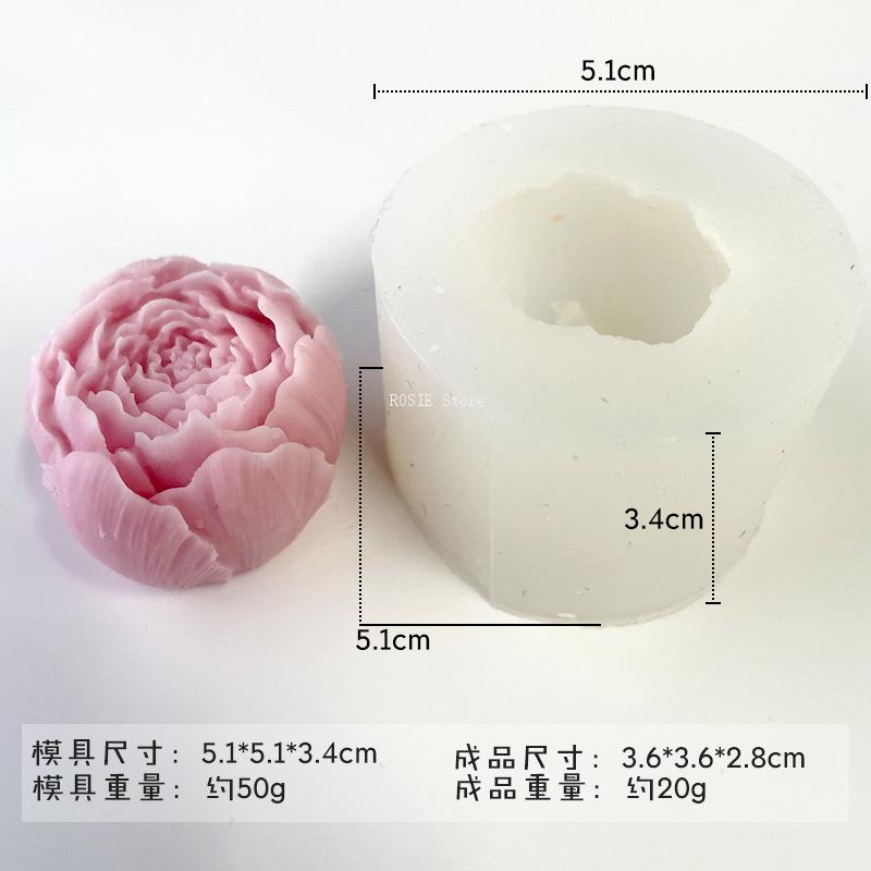 3D Peony Flower Silicone Mold  - Candle Making Business ulasan dan harga