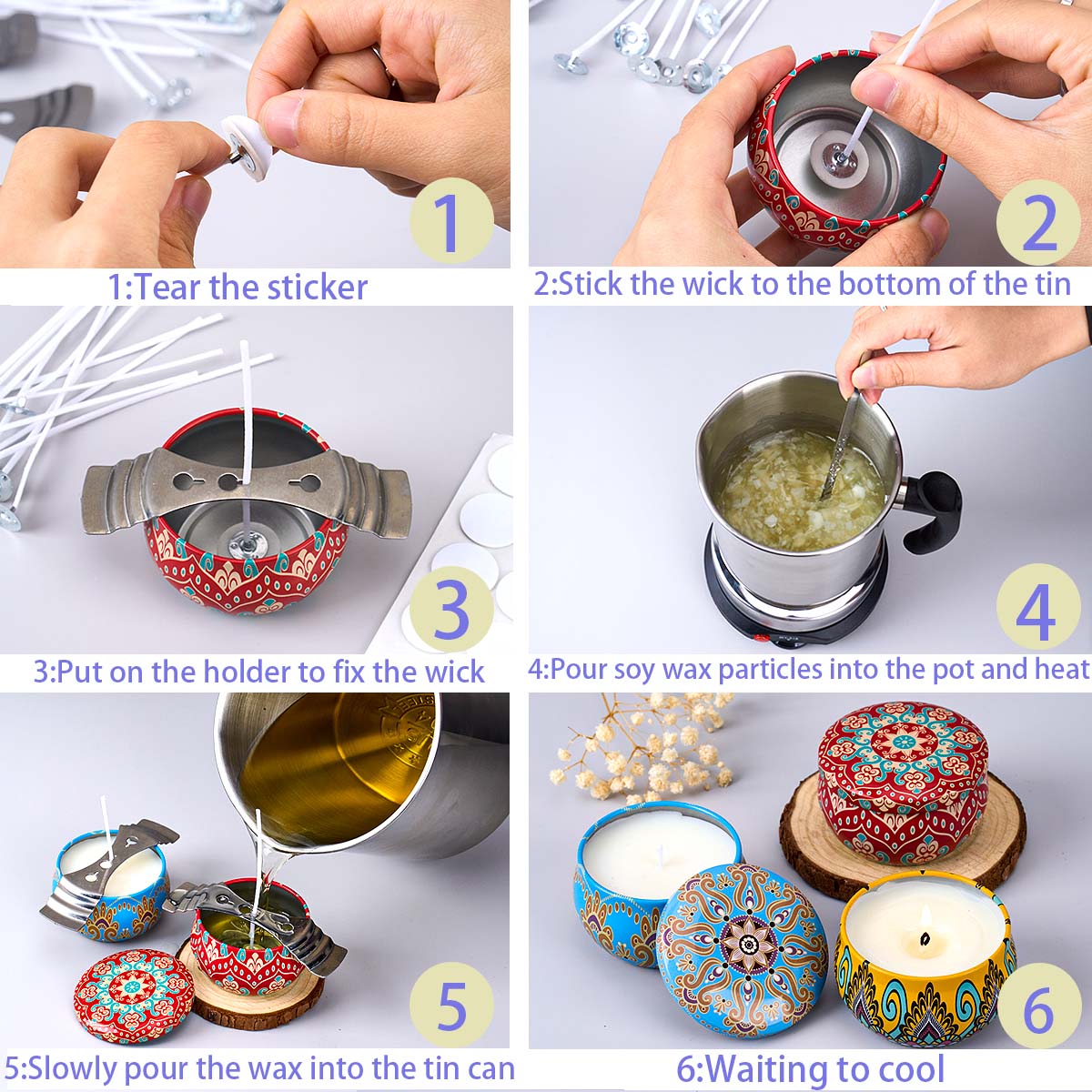 DIY Scented Candle Making Tool - Soy Wax Pillar Blend ulasan dan harga